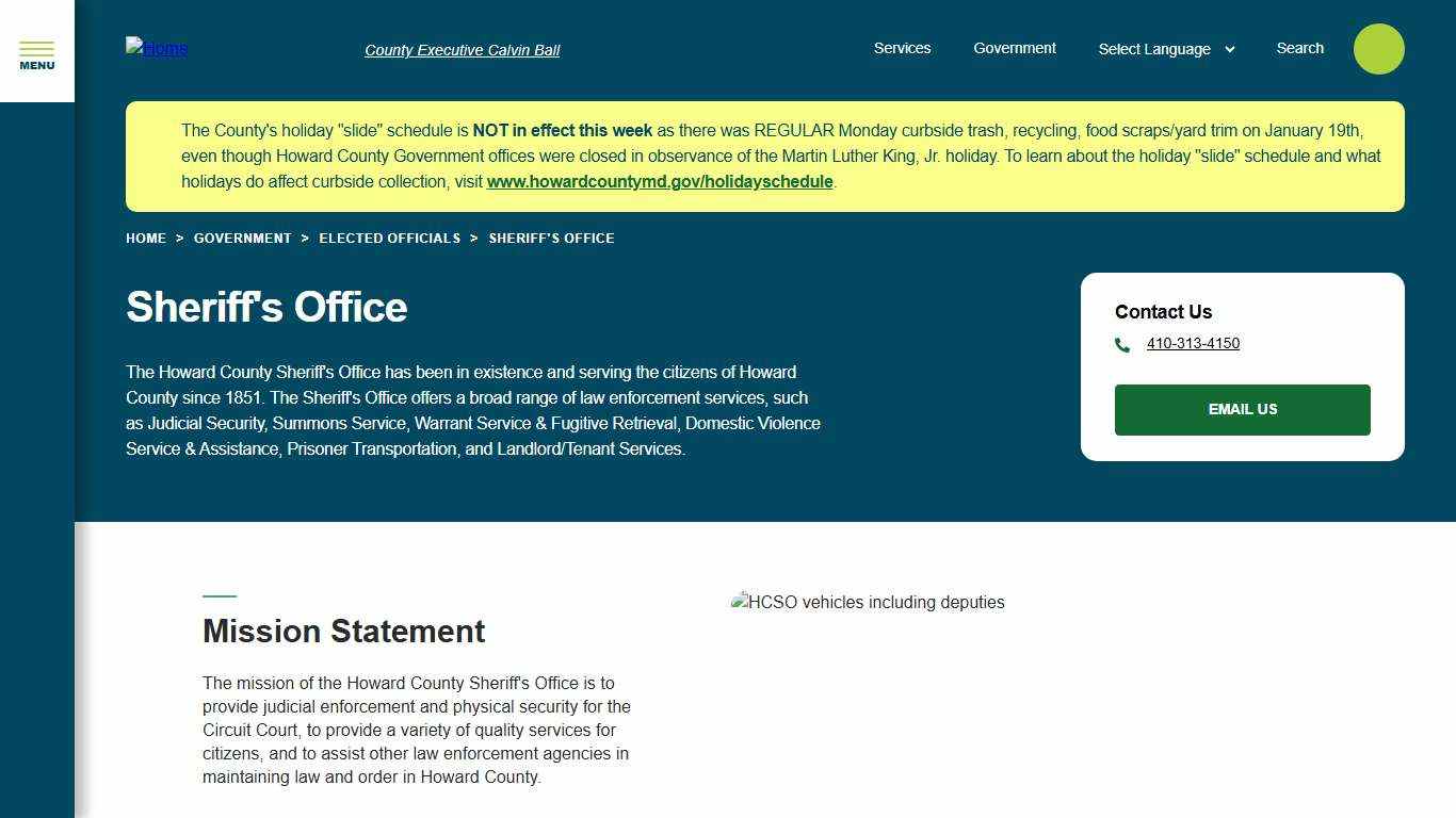 Sheriff's Office | Howard County